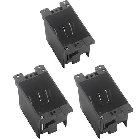 Adamax Old Work Electrical Outlet Box for Residential and Light Commercial Remodel, 1 Gang 14cu In, 3PK AG114R-3